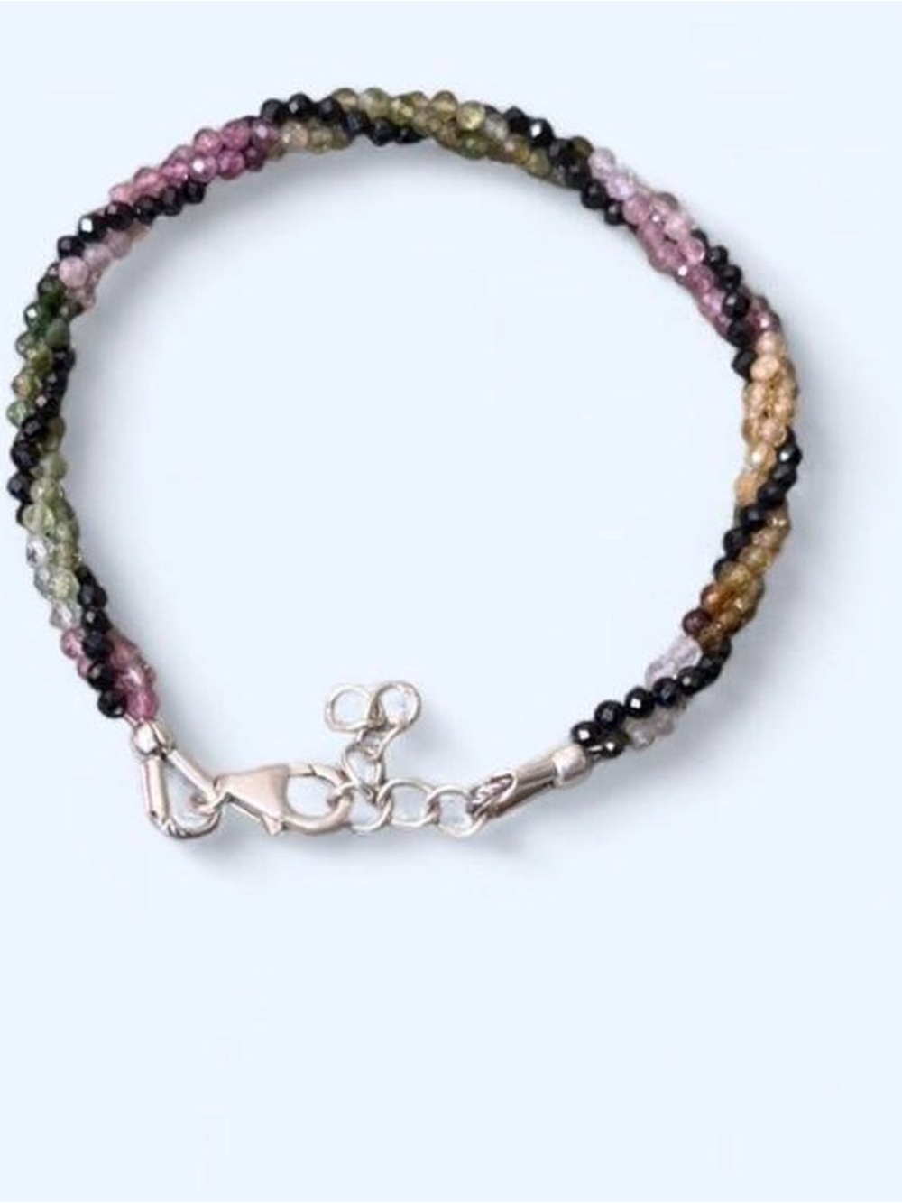 Sterling Silver Mixed Tourmaline Bracelet